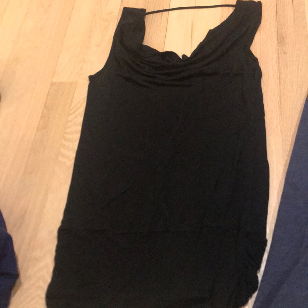 Draped black sleeveless banana republic xs blouse